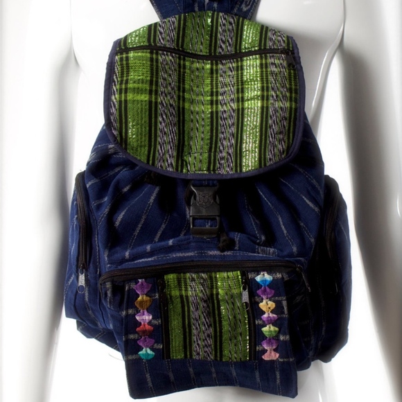 VTG 80\'s Native Guatemala Huipil Woven Backpack main image 3